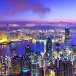 Hong Kong skyline at dawn